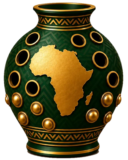 La jarre officielle Easy Africa, ses ouvertures, ses bouchons dorés et la silhouette de l’Afrique